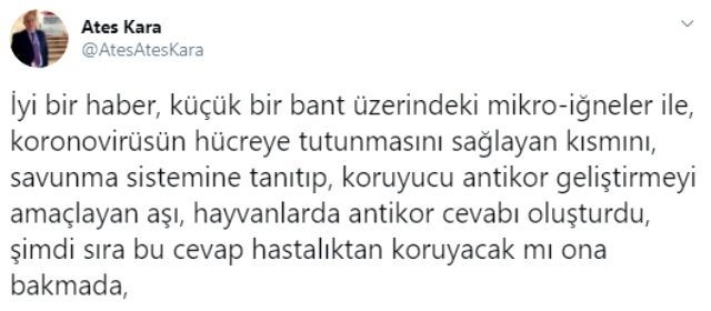 Koronavirüs Aşısını İlk Kez Hayvanlar Üzerinde Denedik Olumlu Sonuç Aldık