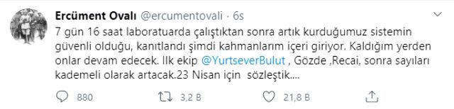 Prof. Dr. Ovalı'dan heyecanlandıran paylaşım: 23 Nisan için sözleştik