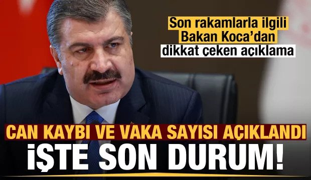 korona tablosu ve vaka sayısını açıkladı!