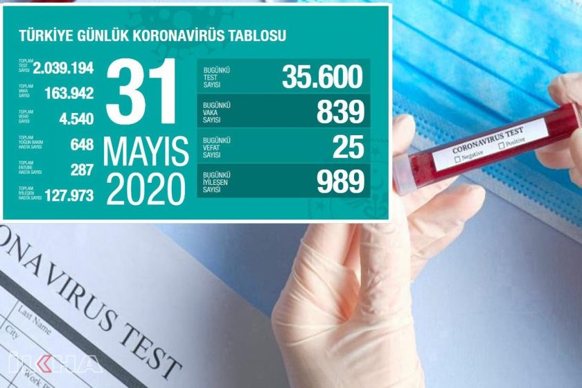 31 Mayıs Korona Tablosu