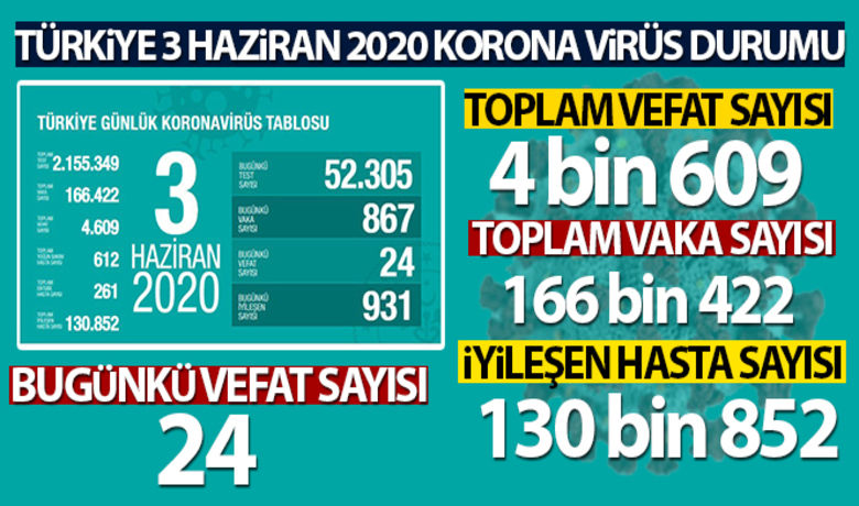 3 Haziran Korona Tablosu 