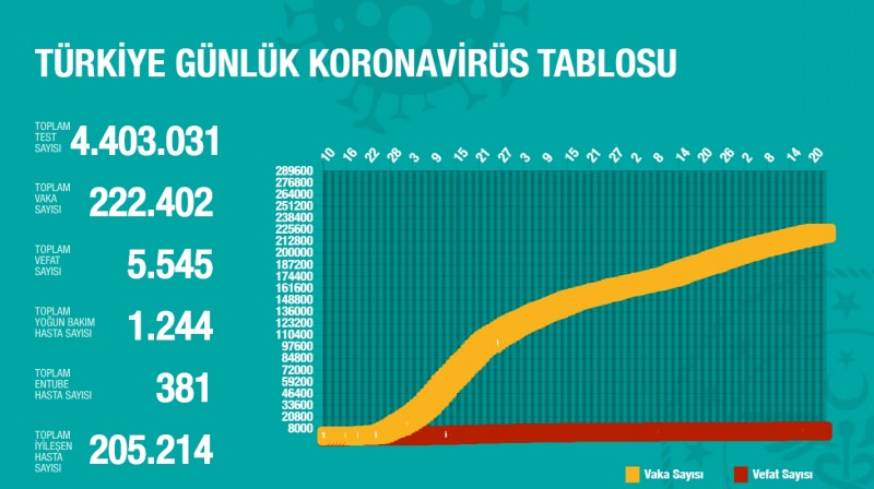 Türkiye'de gün gün koronavirüs