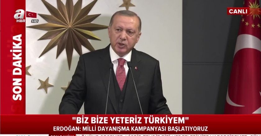 Erdoğan Milli Dayanışma Kampanyası başlattı