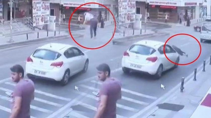 Ataşehir'de temizlikçi kadının 4. kattan düşme anı