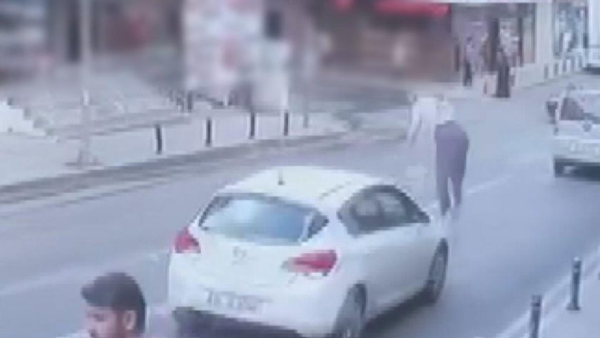 Ataşehir'de temizlikçi kadının 4. kattan düşme anı