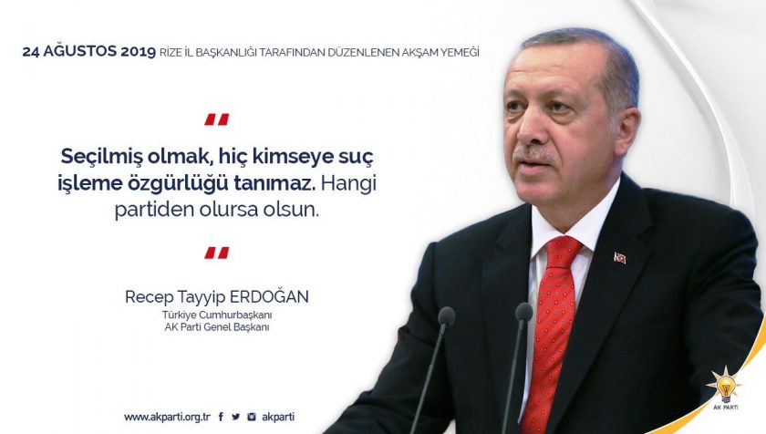 Cumhurbaşkanı Erdoğan Seçilmiş olmak