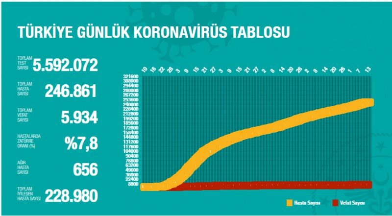 14 Ağustos korona tablosu