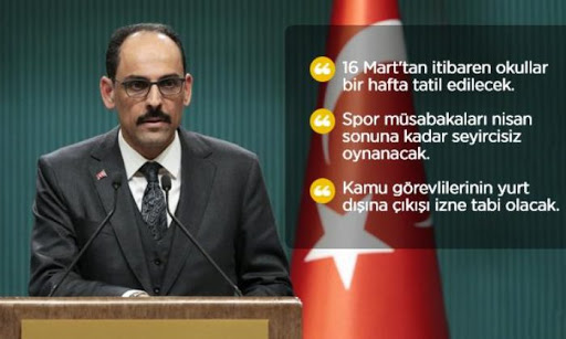 İlk orta ve liseler  16 Mart itibarıyla bir hafta tatil edildi
