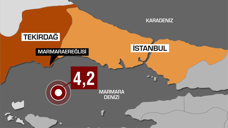İstanbul'da 4.2 büyüklüğünde deprem