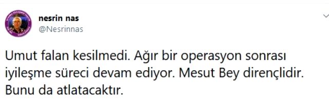 Eski Başbakan Mesut Yılmaz'ın hayatını kaybettiği iddiası yalanlandı