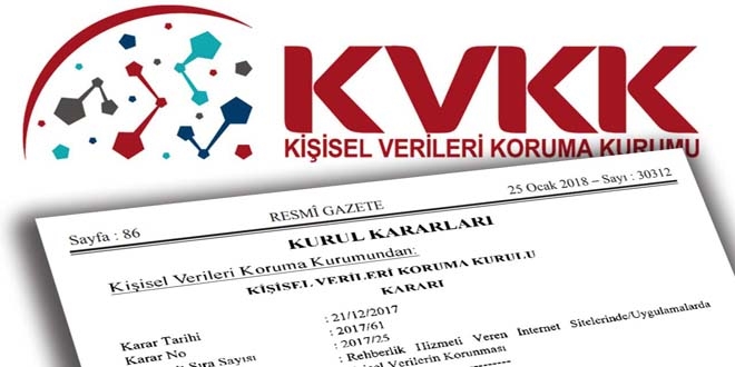 KVKK- Resmi Gazetede Yayınlandı