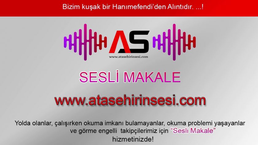 Bizim kuşak bir Hanımefendi den Alıntıdır