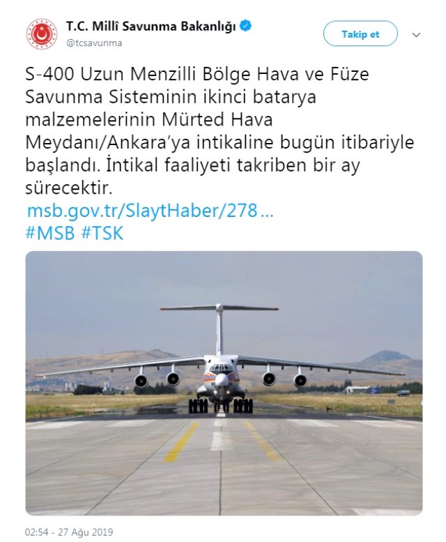 İkinci S-400 sevkiyatı başladı