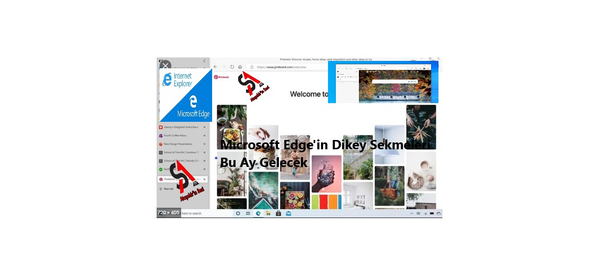 Microsoft Edge'in Dikey Sekmeleri Bu Ay Gelecek