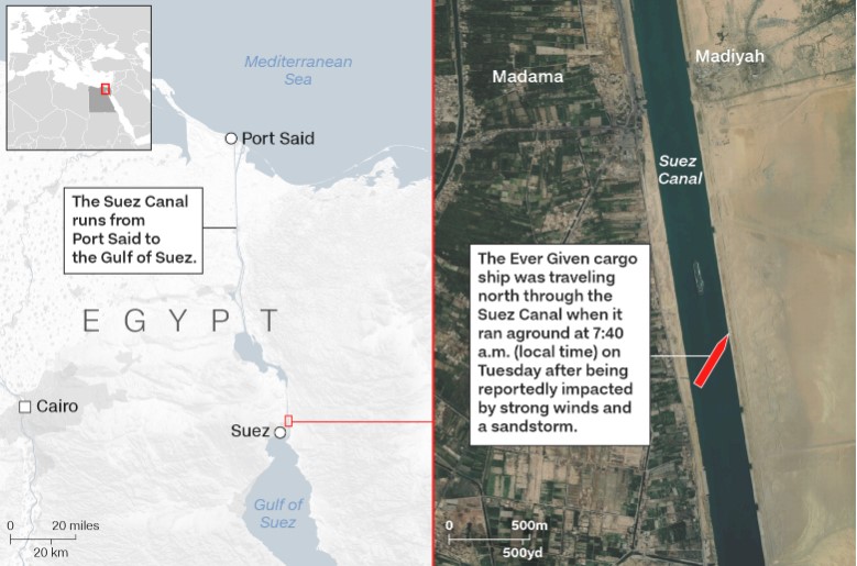 Süveyş Kanalı'nda Mahsur KalanKonteyner Gemisinin Boşaltılması Haftalar Alabilir.