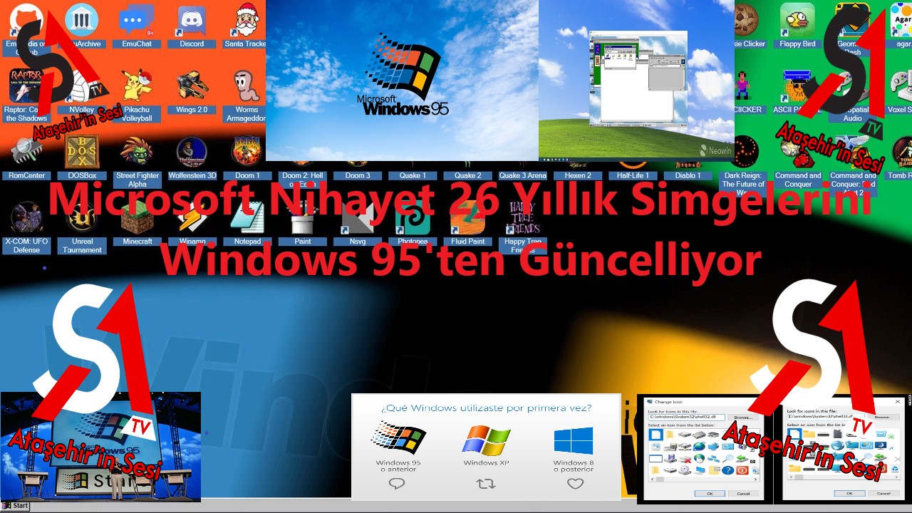 Microsoft Nihayet 26 Yıllık Simgelerini Windows 95'ten Güncelliyor