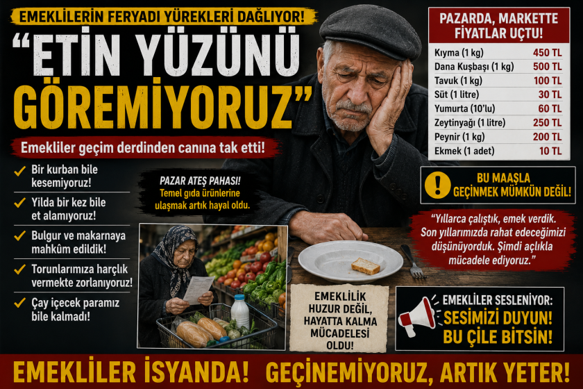 Emekliler Geçim Sıkıntısına İsyan Etti: “Bu Maaşlarla Yaşamak Mümkün Değil.