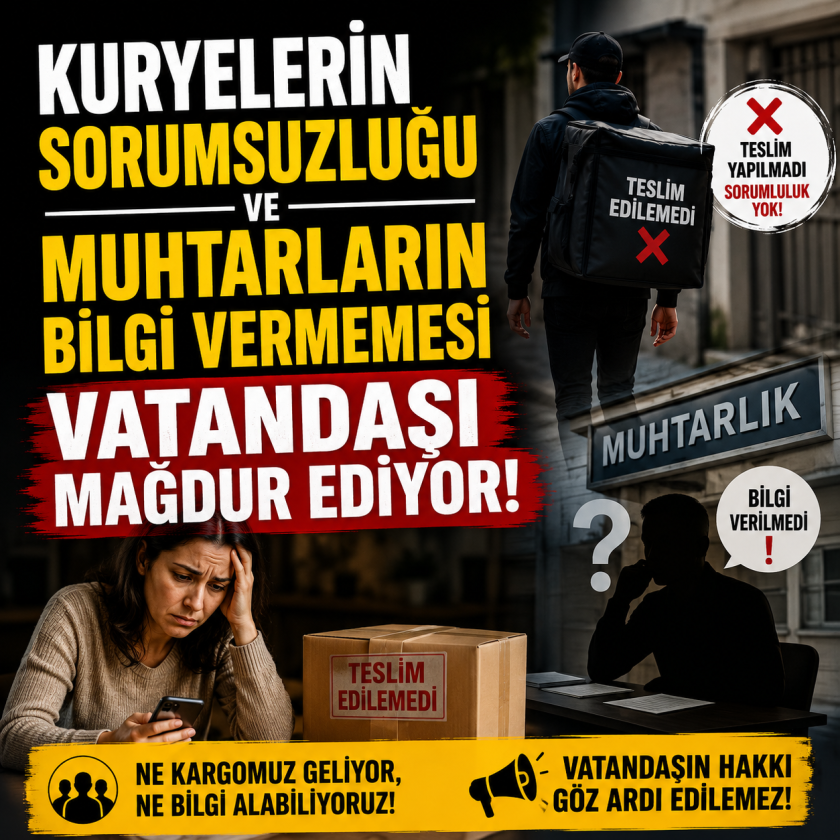 Kuryelerin Sorumsuzluğu ve Muhtarların Bilgi Vermemesi Vatandaşı Mağdur Ediyor