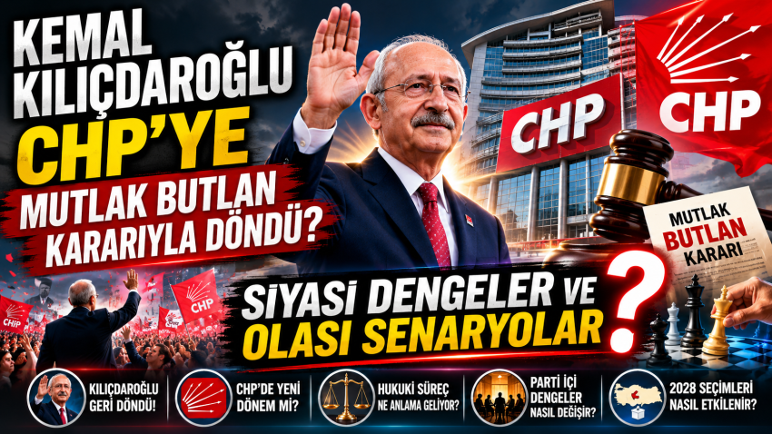 Kemal Kılıçdaroğlu CHP’ye Mutlak Butlan Kararıyla Döndü? Siyasi Dengeler ve Olası Senaryolar