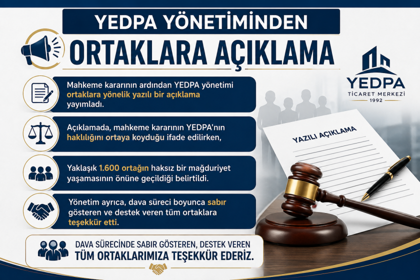 YEDPA Davasında Karar Çıktı: Mahkeme Taş Yapı'nın Davasını Reddetti.