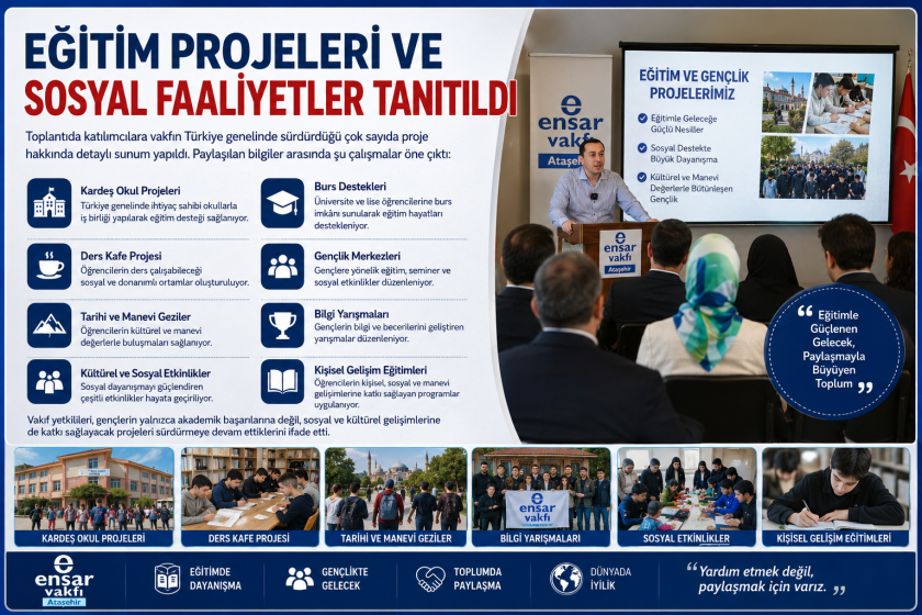 Ensar Vakfı Ataşehir Şubesi Gazeteciler Günü’nde Basın Mensuplarını Ağırladı: Eğitim, Gençlik ve Dayanışma Projeleri Anlatıldı