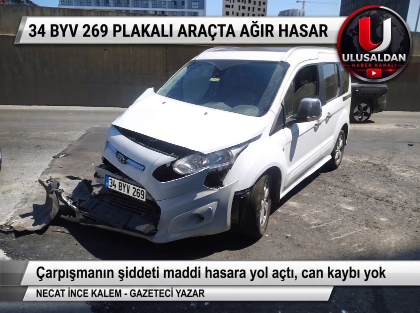 İkitelli'de Korkutan Kaza,Araçlar Hasar Gördü, Can Kaybı Yaşanmadı.