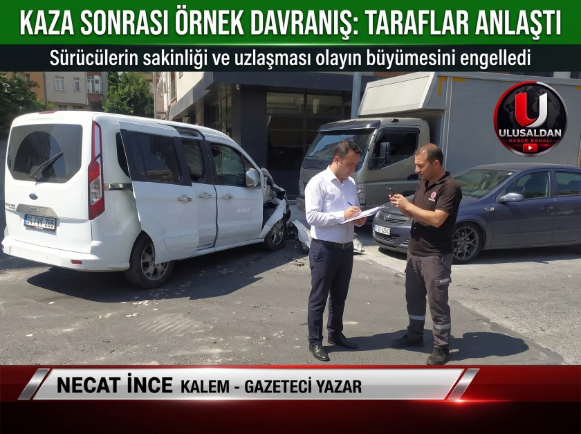 İkitelli'de Korkutan Kaza,Araçlar Hasar Gördü, Can Kaybı Yaşanmadı.