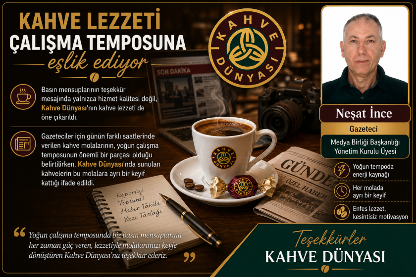 Kahve Dünyası’na Basın Mensuplarından Teşekkür: Güler Yüzlü Hizmet ve Eşsiz Kahve Lezzeti.