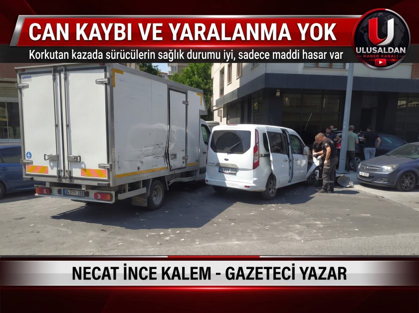 İkitelli'de Korkutan Kaza,Araçlar Hasar Gördü, Can Kaybı Yaşanmadı.