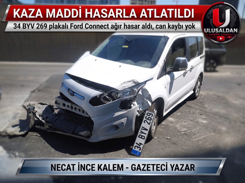İkitelli'de Korkutan Kaza,Araçlar Hasar Gördü, Can Kaybı Yaşanmadı.