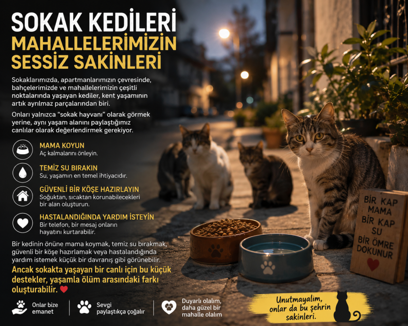 Sokak Kedileri Sahipsiz Değil: Bir Kap Yaş Mama, Bir Kap Su ve Biraz Sevgi .