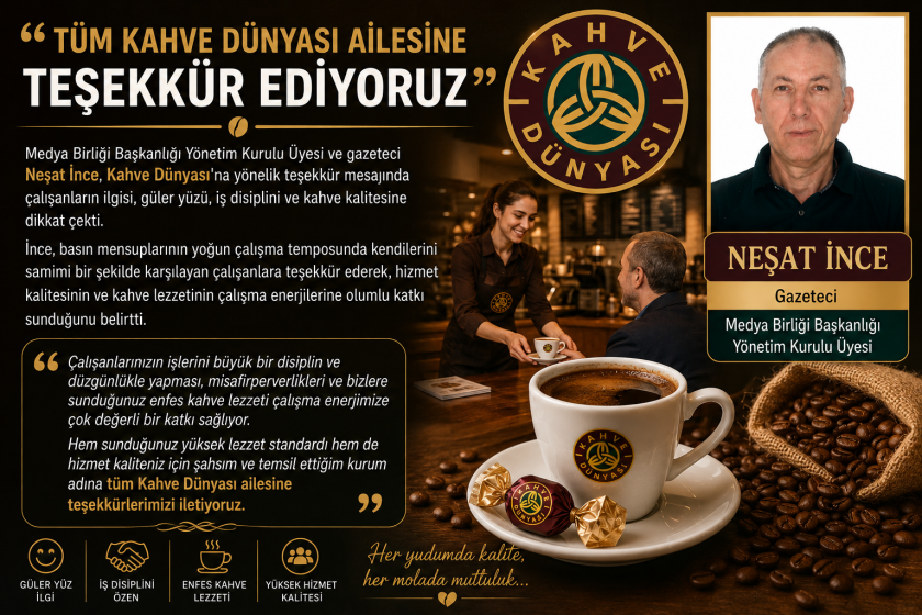 Kahve Dünyası’na Basın Mensuplarından Teşekkür: Güler Yüzlü Hizmet ve Eşsiz Kahve Lezzeti.