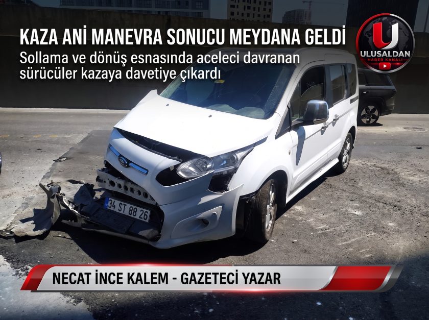 İkitelli'de Korkutan Kaza,Araçlar Hasar Gördü, Can Kaybı Yaşanmadı.